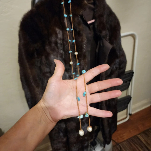 Turquoise Lariat Necklace‎ - Picture 8 of 16